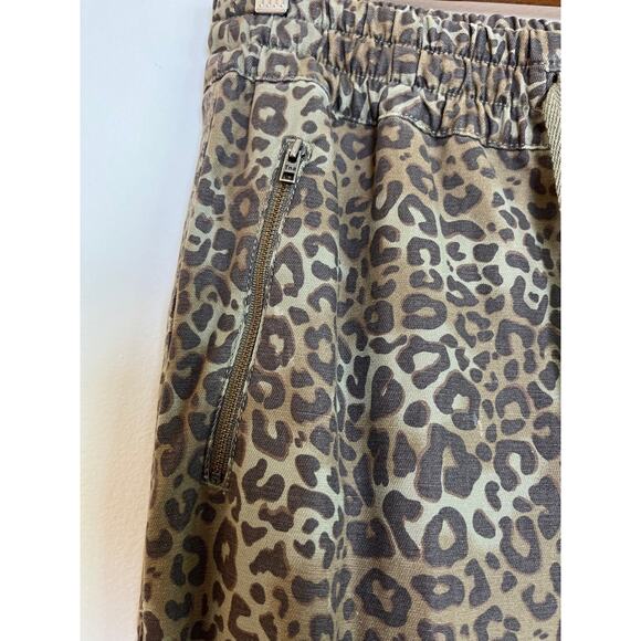 Tna Aritzia Alix Leopard Print Joggers Size S Brown Animal Pull-On Streetwear - Picture 2 of 8